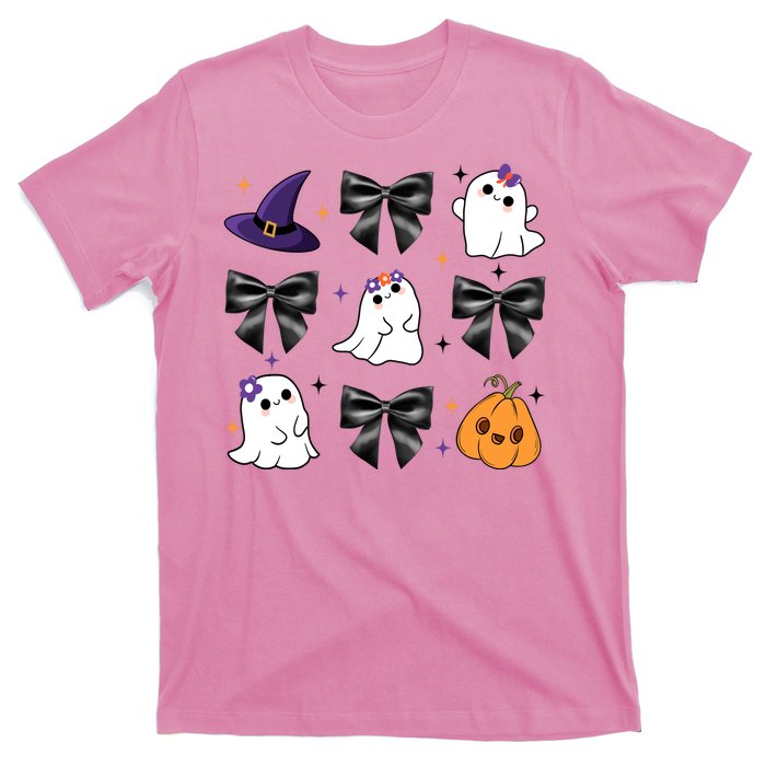 Spooky Season Cute Boo Ghost Coquette Halloween T-Shirt