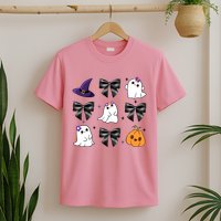 Spooky Season Cute Boo Ghost Coquette Halloween T-Shirt