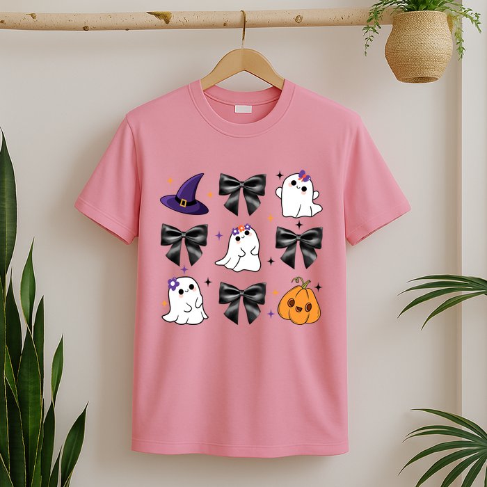 Spooky Season Cute Boo Ghost Coquette Halloween T-Shirt