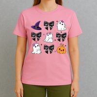 Spooky Season Cute Boo Ghost Coquette Halloween T-Shirt