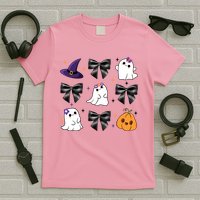 Spooky Season Cute Boo Ghost Coquette Halloween T-Shirt