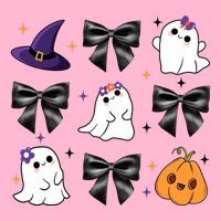 Spooky Season Cute Boo Ghost Coquette Halloween T-Shirt