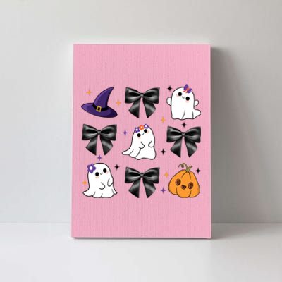 Spooky Season Cute Boo Ghost Coquette Halloween Canvas