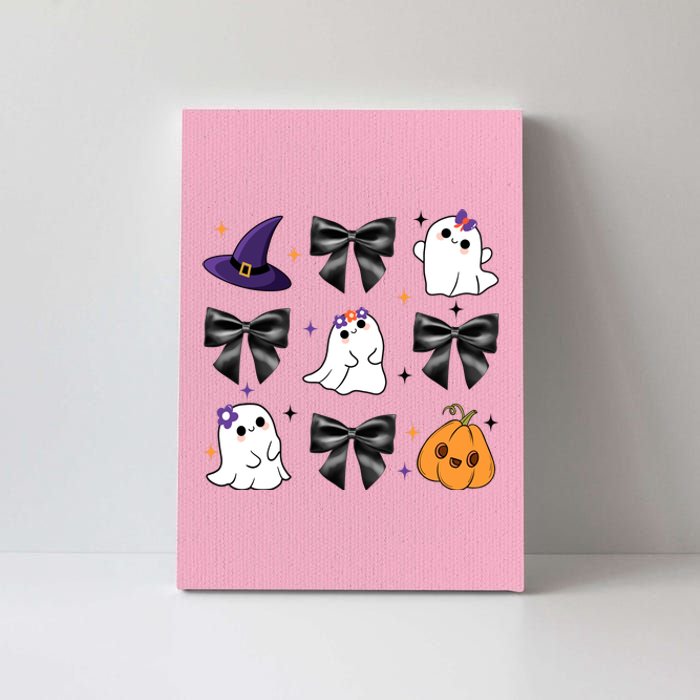 Spooky Season Cute Boo Ghost Coquette Halloween Canvas