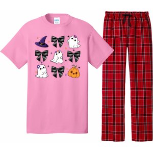 Spooky Season Cute Boo Ghost Coquette Halloween Pajama Set