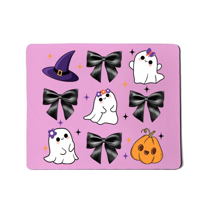 Spooky Season Cute Boo Ghost Coquette Halloween Mousepad