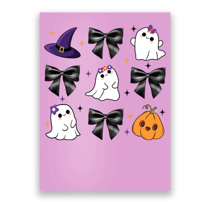 Spooky Season Cute Boo Ghost Coquette Halloween Poster