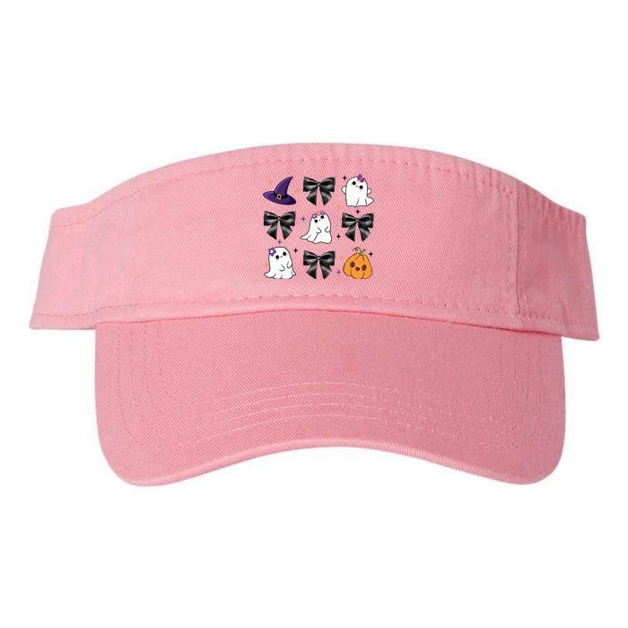 Spooky Season Cute Boo Ghost Coquette Halloween Valucap Bio-Washed Visor