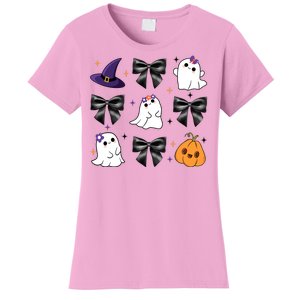 Spooky Season Cute Boo Ghost Coquette Halloween Women's T-Shirt