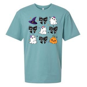 Spooky Season Cute Boo Ghost Coquette Halloween Sueded Cloud Jersey T-Shirt