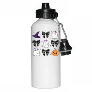 Spooky Season Cute Boo Ghost Coquette Halloween Aluminum Water Bottle