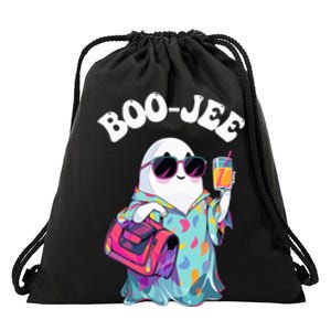 Spooky Season Cute Ghost Halloween Costume Boujee BooJee Drawstring Bag