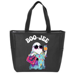 Spooky Season Cute Ghost Halloween Costume Boujee BooJee Zip Tote Bag