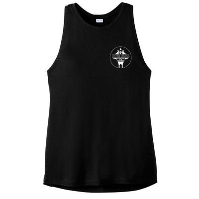 Seattle Strong Clean White Logo Outline Ladies PosiCharge Tri-Blend Wicking Tank