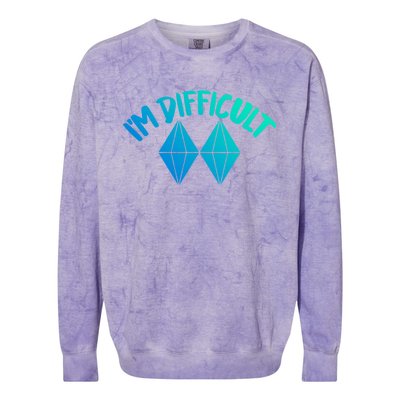 Skiing Snowboarding Difficult Gift Colorblast Crewneck Sweatshirt