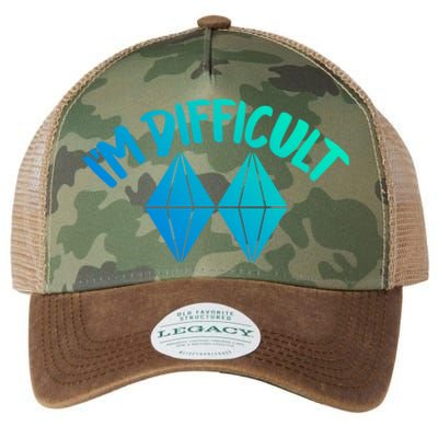 Skiing Snowboarding Difficult Gift Legacy Tie Dye Trucker Hat