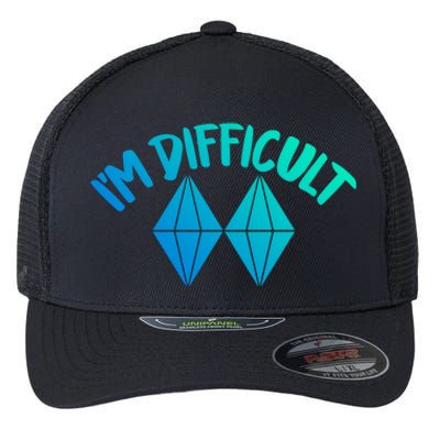 Skiing Snowboarding Difficult Gift Flexfit Unipanel Trucker Cap