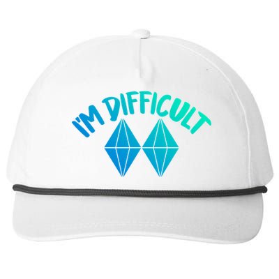 Skiing Snowboarding Difficult Gift Snapback Five-Panel Rope Hat