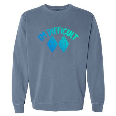 Skiing Snowboarding Difficult Gift Garment-Dyed Sweatshirt