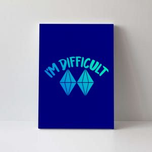 Skiing Snowboarding Difficult Gift Canvas