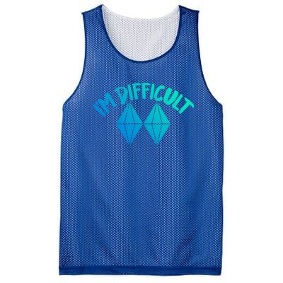 Skiing Snowboarding Difficult Gift Mesh Reversible Basketball Jersey Tank