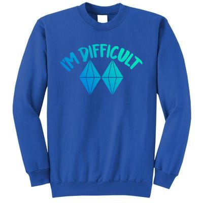 Skiing Snowboarding Difficult Gift Tall Sweatshirt