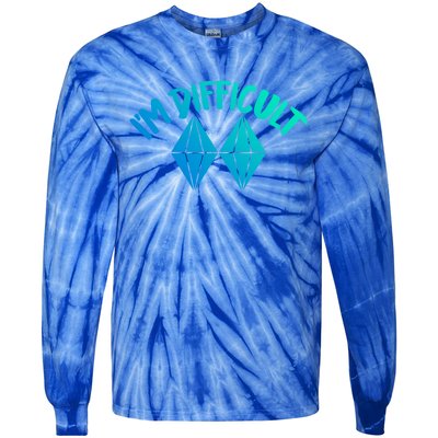 Skiing Snowboarding Difficult Gift Tie-Dye Long Sleeve Shirt