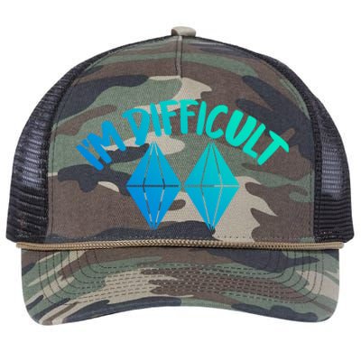 Skiing Snowboarding Difficult Gift Retro Rope Trucker Hat Cap