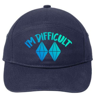 Skiing Snowboarding Difficult Gift 7-Panel Snapback Hat