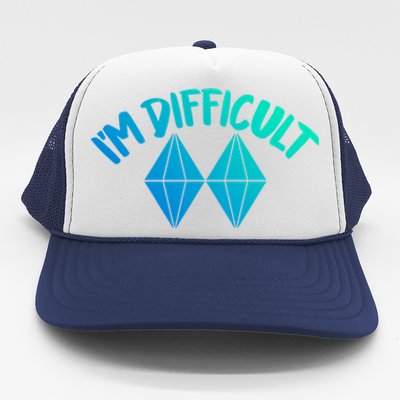 Skiing Snowboarding Difficult Gift Trucker Hat