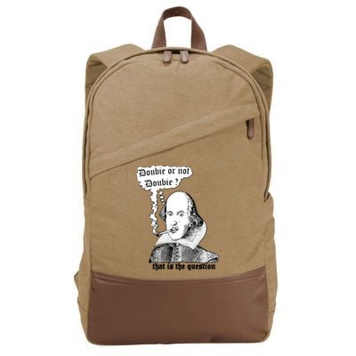 Shakespeare Smoking Doobie Or Not Doobie That Is The Question Cotton Canvas Backpack