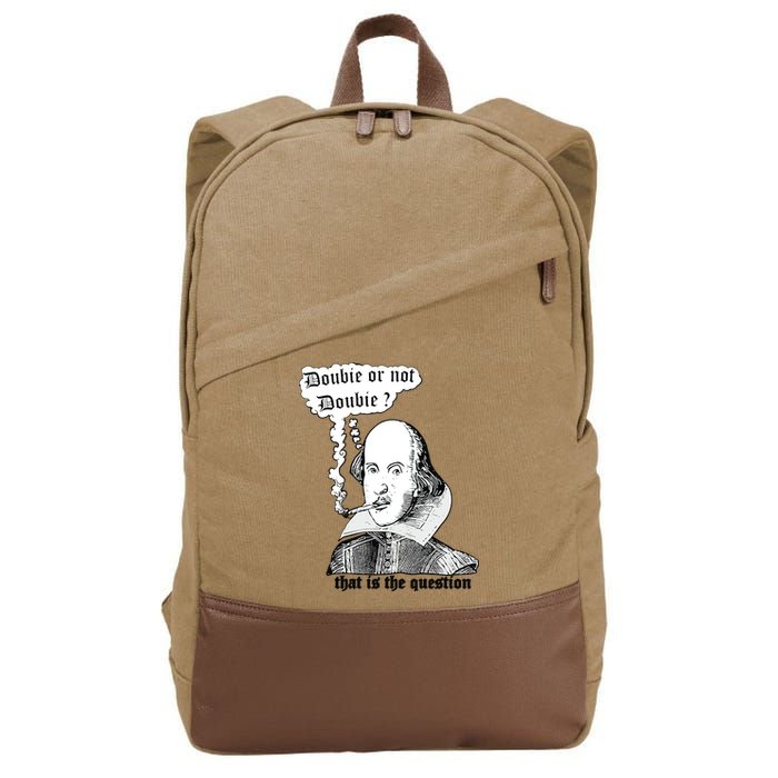 Shakespeare Smoking Doobie Or Not Doobie That Is The Question Cotton Canvas Backpack