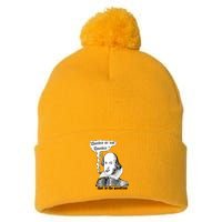 Shakespeare Smoking Doobie Or Not Doobie That Is The Question Pom Pom 12in Knit Beanie
