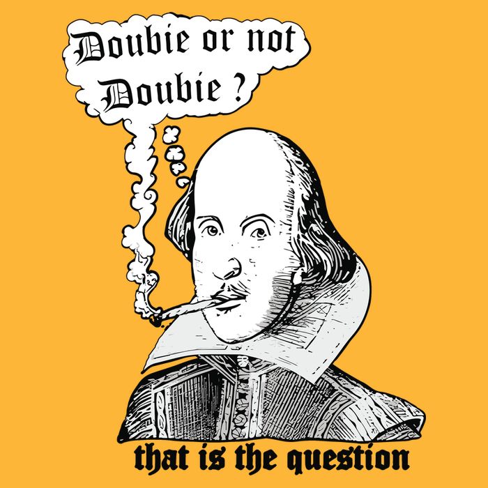 Shakespeare Smoking Doobie Or Not Doobie That Is The Question Pom Pom 12in Knit Beanie