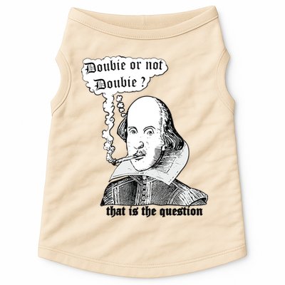 Shakespeare Smoking Doobie Or Not Doobie That Is The Question Doggie Tank