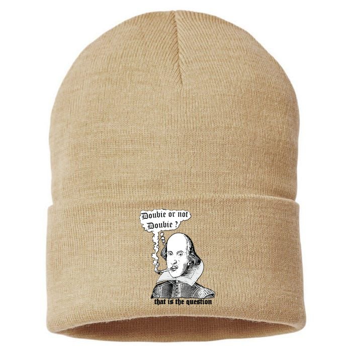 Shakespeare Smoking Doobie Or Not Doobie That Is The Question Sustainable Knit Beanie