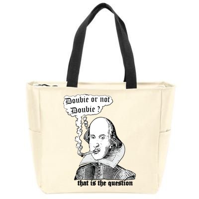 Shakespeare Smoking Doobie Or Not Doobie That Is The Question Zip Tote Bag