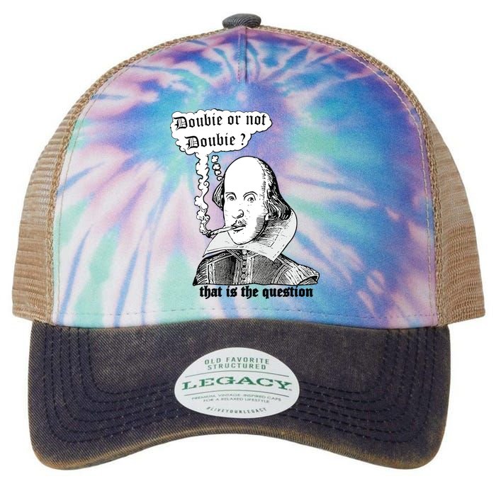 Shakespeare Smoking Doobie Or Not Doobie That Is The Question Legacy Tie Dye Trucker Hat