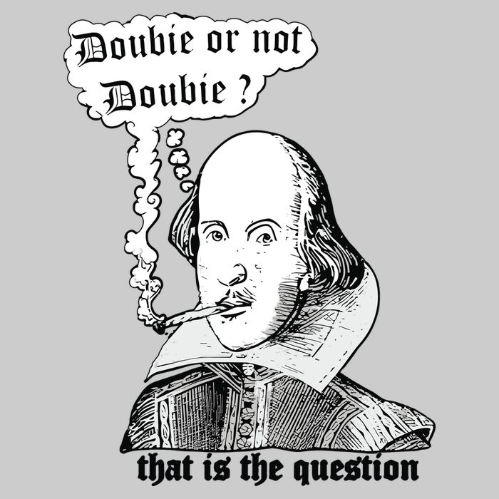 Shakespeare Smoking Doobie Or Not Doobie That Is The Question Tie-Dye T-Shirt