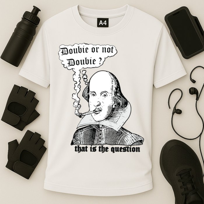 Shakespeare Smoking Doobie Or Not Doobie That Is The Question Performance Shirt