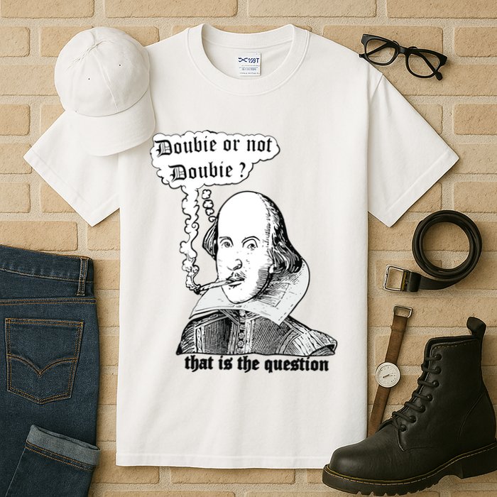 Shakespeare Smoking Doobie Or Not Doobie That Is The Question Tall T-Shirt