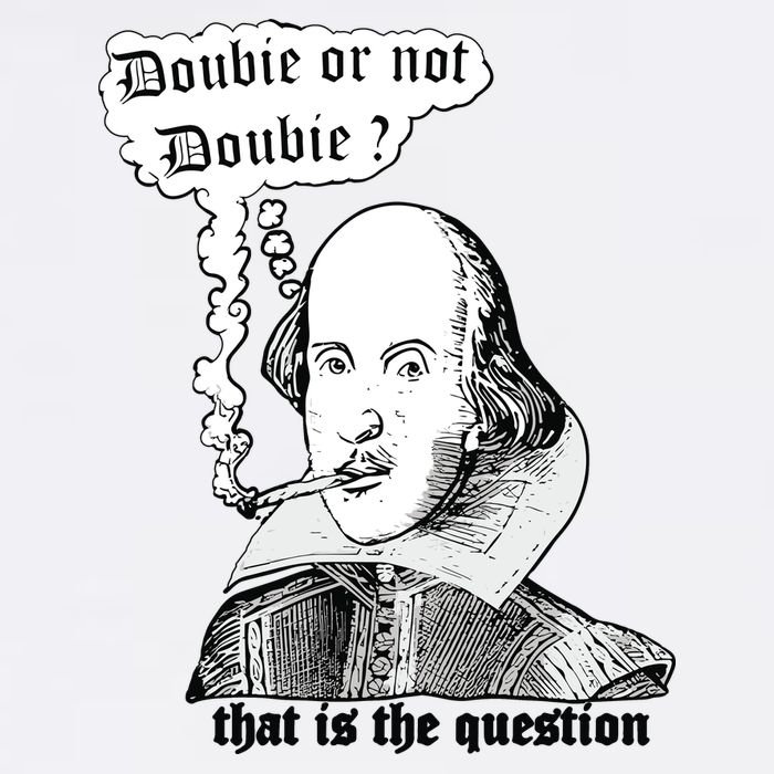 Shakespeare Smoking Doobie Or Not Doobie That Is The Question Button