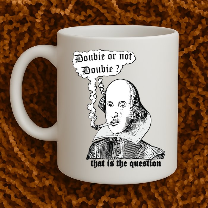 Shakespeare Smoking Doobie Or Not Doobie That Is The Question Mug