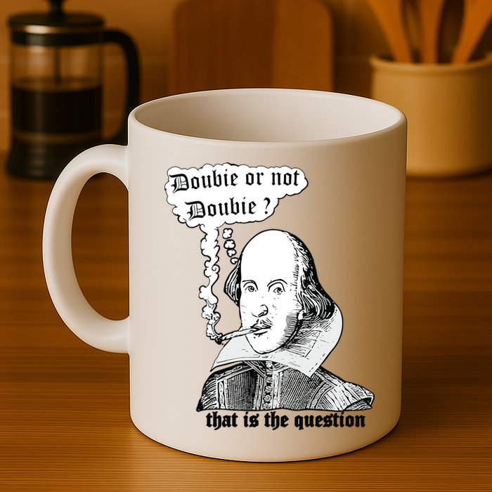 Shakespeare Smoking Doobie Or Not Doobie That Is The Question Mug