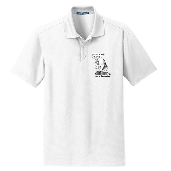 Shakespeare Smoking Doobie Or Not Doobie That Is The Question Dry Zone Grid Polo