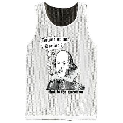 Shakespeare Smoking Doobie Or Not Doobie That Is The Question Mesh Reversible Basketball Jersey Tank