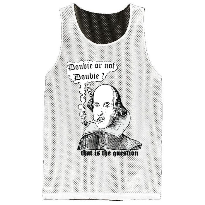 Shakespeare Smoking Doobie Or Not Doobie That Is The Question Mesh Reversible Basketball Jersey Tank
