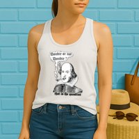 Shakespeare Smoking Doobie Or Not Doobie That Is The Question Womens Tank Top