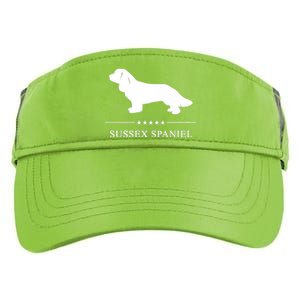 Sussex Spaniel Dog White Silhouette Premium Adult Drive Performance Visor