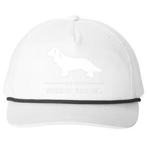 Sussex Spaniel Dog White Silhouette Premium Snapback Five-Panel Rope Hat